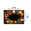 Groente - Graffiti - Kleurrijk - Koken - Abstract Placemat vinyl groot -specs