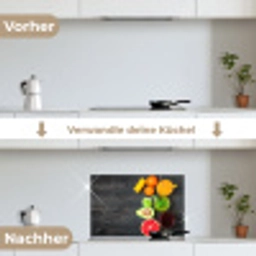 Fruit - Smoothie - Industrieel - Zomer keuken achterwand spatscherm klein -voor_na_DE
