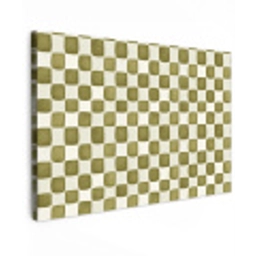 Schaak - Patroon - Groen Tuinposter op houten frame 2 cm dik klein 845 -3d