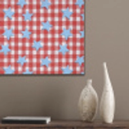 Ruit - Sterren - Rood PET vilt klein 837 -sfeer6_closeup