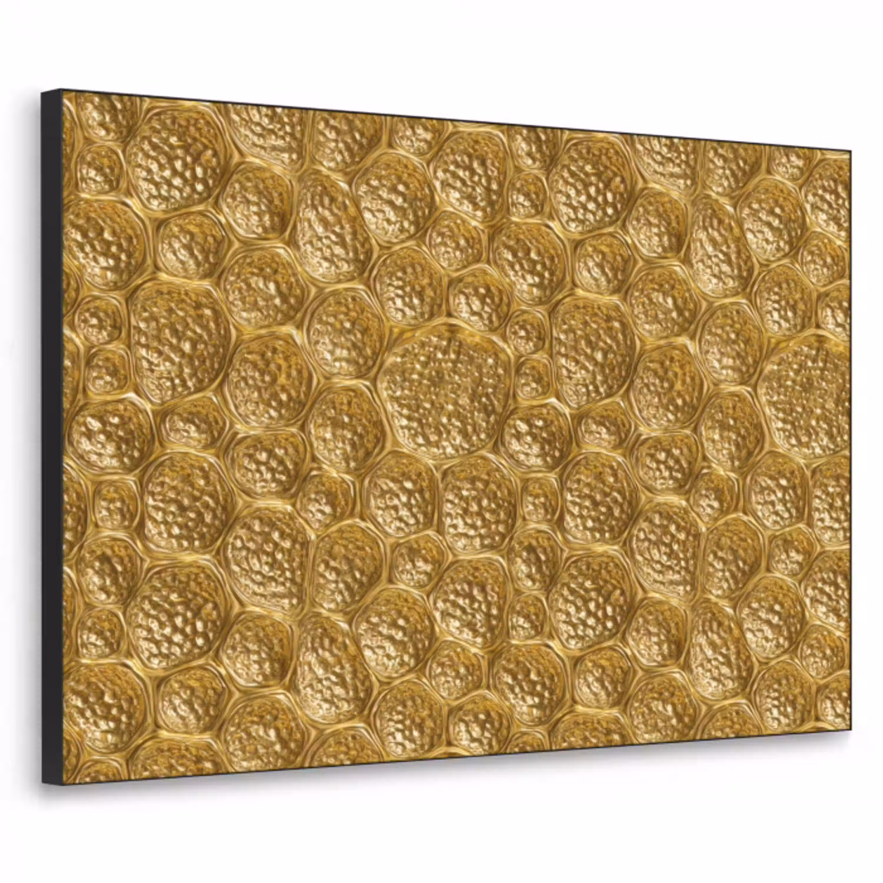 Gehamerd - Mozaïek - Antiek - Goud Textielframe zwart klein 947 -3d
