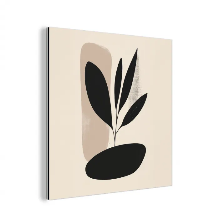 Plant - Beige - Japandi aluminium wit klein -3d