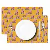 Geel - Rolschaatsen - Patroon Placemat vinyl groot 368 -zzsfeer2_Kitchenyeah-website