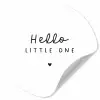 Quotes - Hello little one - Baby - Spreuken - Kinderen Wandcirkel behangsticker klein -3d