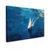 Zeilboot - Water - Abstract - Schaduw Tuinposter op houten frame 2 cm dik klein -3d