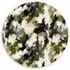 Donker - Groen - Camouflage - Schilderachtig Wandcirkel plexiglas klein 852 -3d