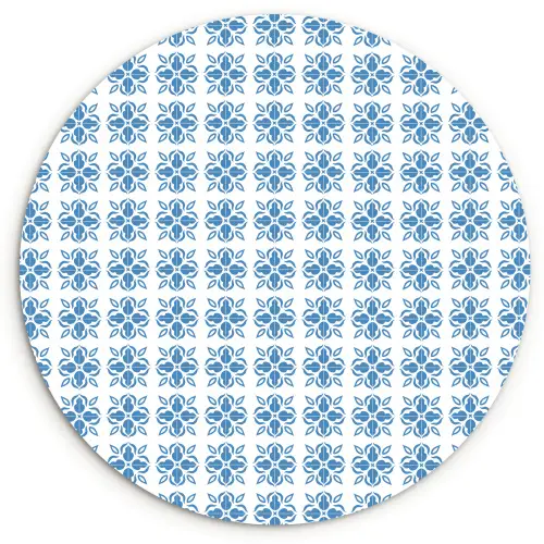 Zee - Sfeer - Blauw - Wit Wandcirkel kunststof plaat 5mm dik klein 188 -3d
