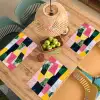 Abstract - Roze - Lappen - Vormen - Geel Placemat vinyl groot -zzsfeer5_Kitchenyeah-website