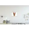 Kreeft - Zwart - Oranje - Wit - Uniek textielposter latten blank klein -kinderkamer