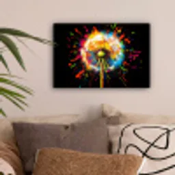 Paardenbloem - Graffiti - Kleurrijk - Bloemen - Natuur canvas 2cm klein -sfeer1
