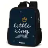 Little king met stippen Rugzak - Zwart middel -schuin