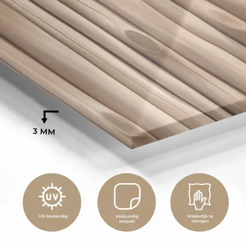 Hout - Stam - Lichtbruin plexiglas 5mm klein -sfeer2