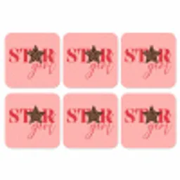 Star girl - Roze - Panter - Ster onderzetter kurk middel -3d