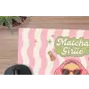 Matcha - Hond - Roze - Groen muismat rubber klein -closeup