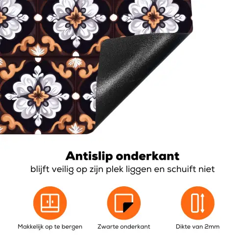 traditioneel - Element - Kleurrijk Inductie beschermer vinyl 3mm klein 276 -zzzzzzz-td-onderkant