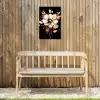 Bloem - Verf - Goud - Graffiti - Modern Tuinposter op houten frame 2 cm dik klein -sfeer4