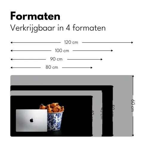 Kip - Bucket - Delfts blauw - Lekker Muismat XXL klein -sfeer5