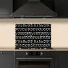 Harten - Verweven - Zwart - Wit keuken achterwand spatscherm klein 900 -sfeer1