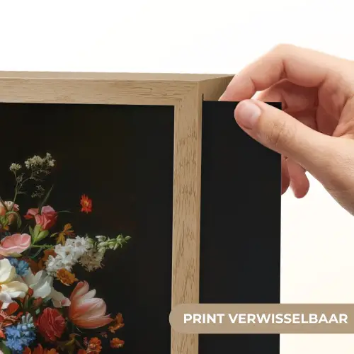 Boeket - Roze - Bloemen - Vaas Light Box met batterij (Wandlamp) middel -USP_websiteprintNL