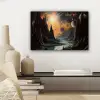 Gebergte - Rafijn - Rivier - Planeten canvas 2cm klein -sfeer6