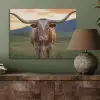 Longhorn - Landschap - Zonsondergang PET vilt klein -sfeer2