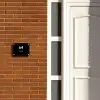 Zwart met stippen - Modern Naambord Rechthoek middel -sfeer3-rechthoek-S