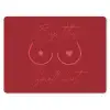 Big titties small heart - Rood - Hart muismat rubber klein -3d
