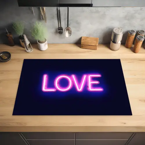 Neon - Love - Valentijn Inductie beschermer vinyl 3mm klein -sfeer5