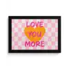Valentijn - Love - Roze - Oranje fotolijst zwart zonder passe partout klein -3d