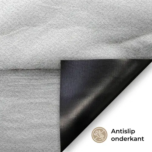 Zwanen - Hart - Zwart - Wit Deurmat klein -antislip_NL