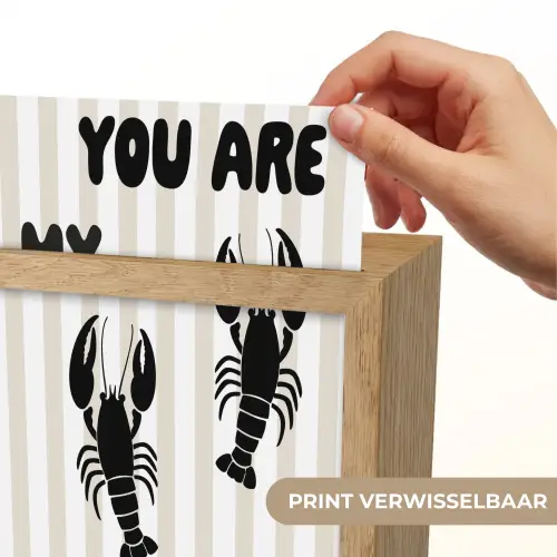 Lobster - Beige - Minimalistisch Light Box met kabel (Wandlamp) klein -USP_websiteprintNL