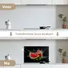Watermeloen - Zwart - Water - Fruit - Meloen keuken achterwand spatscherm klein -voor_na_NL