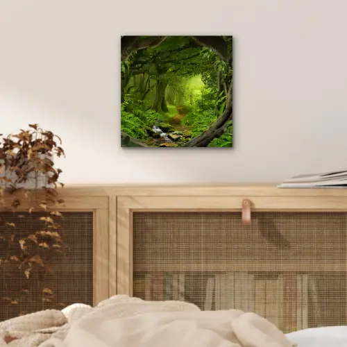 Jungle - Groen - Natuur - Tropisch - Planten aluminium wit klein -sfeer3