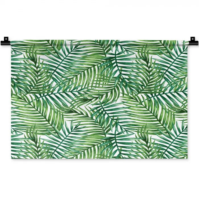 Palmboom - Bladeren - Groen Wandkleed katoen klein 269 -zz3d