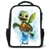 Schildpad - Water - Groen Rugzak - Zwart middel -3d