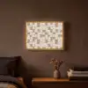 Blok - Patroon - Bruin Light Box met batterij (Wandlamp) middel 907 -sfeer4