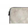 Lichtbeige - Goudbruine Nerven - Marmer laptophoes neopreen klein 279 -detail