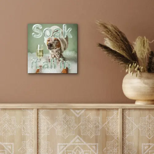 Soak it all in - Hond - Bad aluminium wit klein -sfeer4