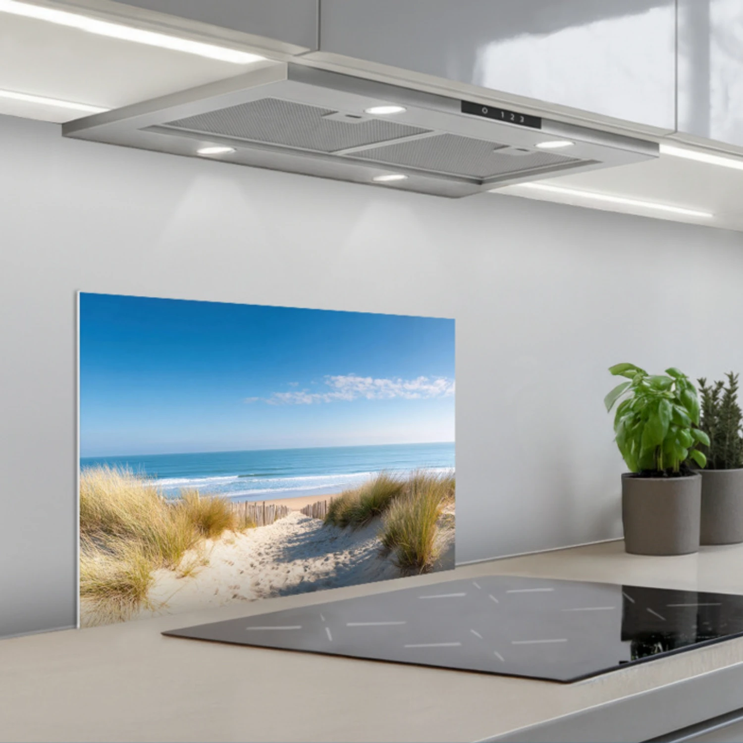 Strand - Zee - Duin - Zand - Zomer keuken achterwand spatscherm klein -3d_schuin