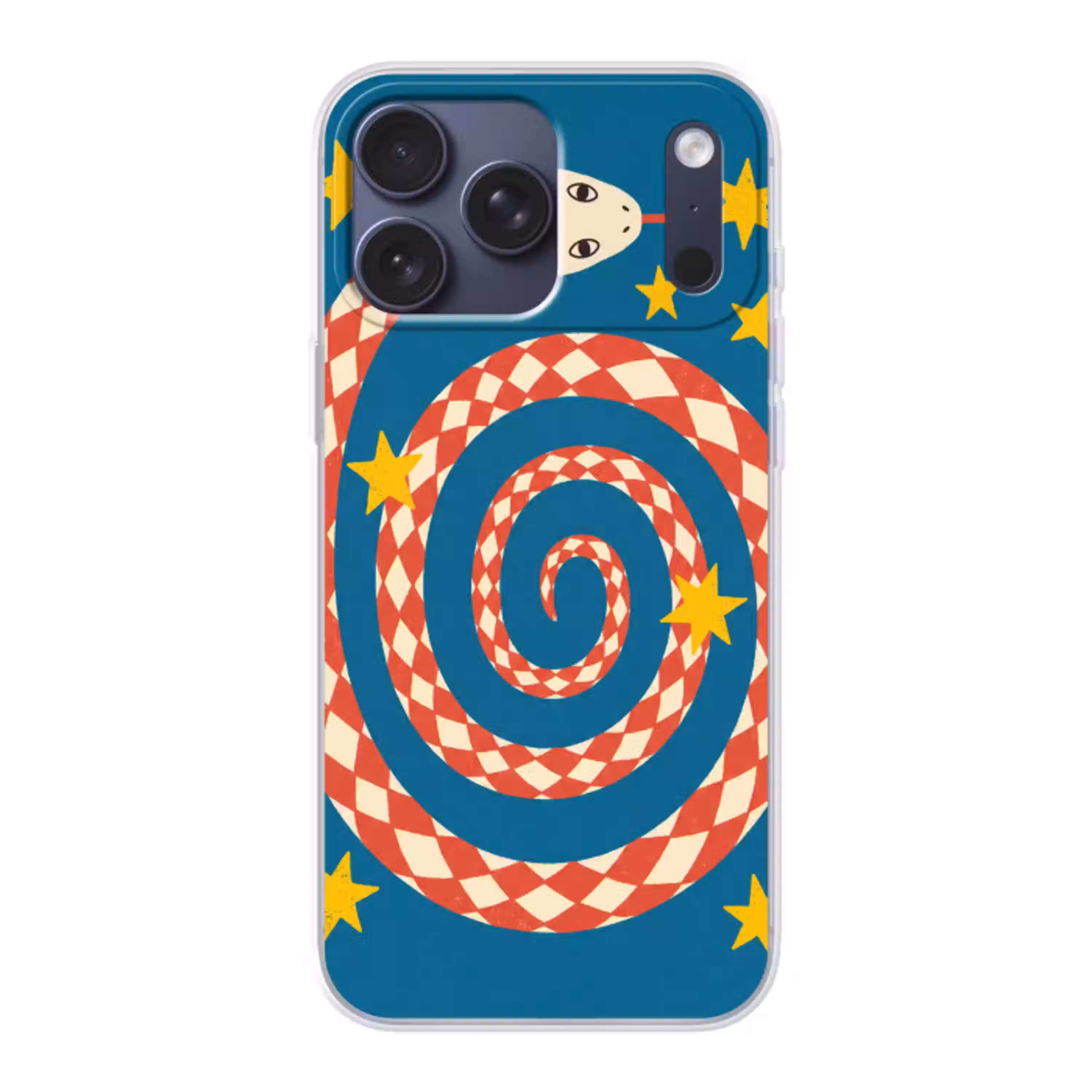 Slang - Spiraal - Dieren - Illustratie - Rood Telefoonhoesje iPhone 17 Pro Max klein -3d