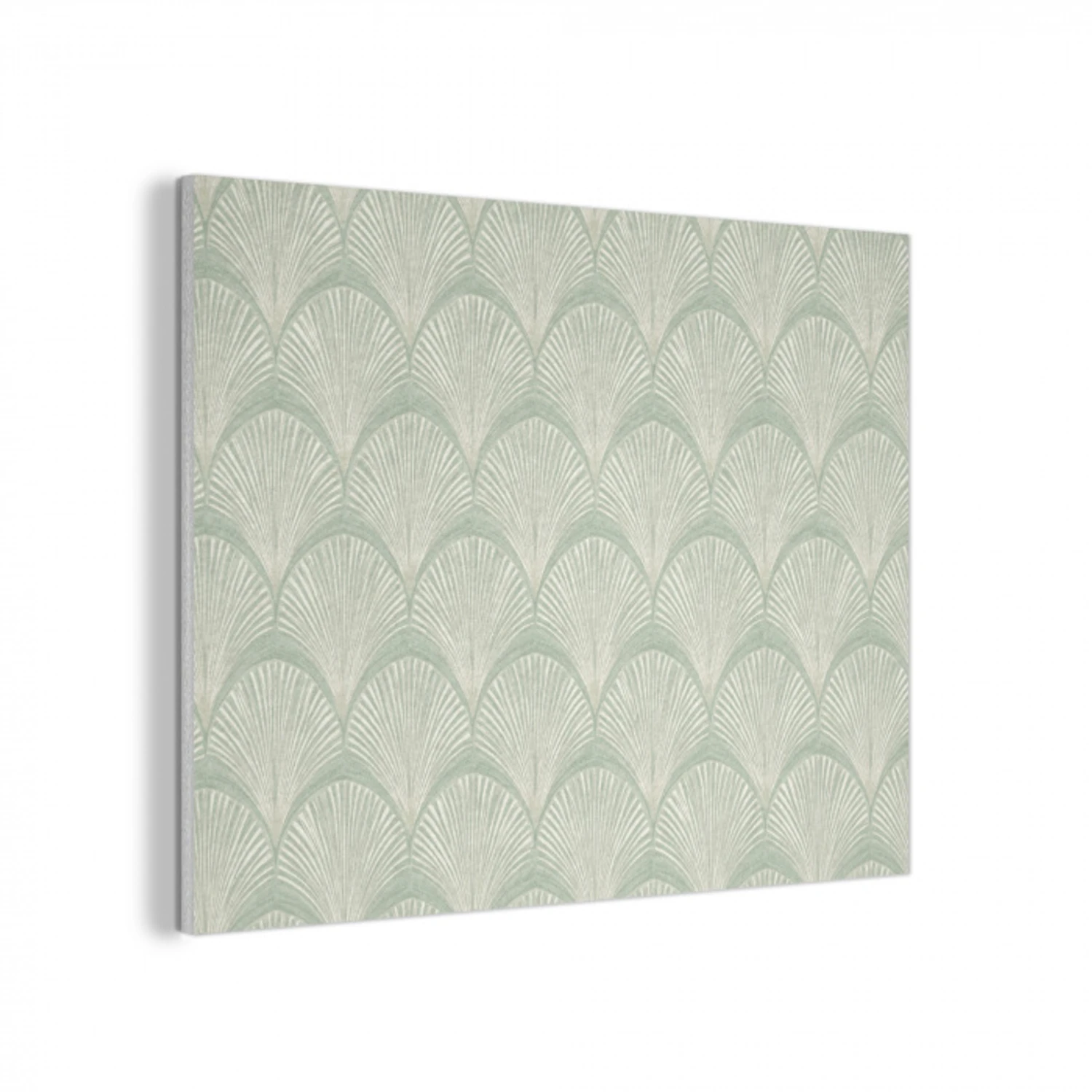 Waaiers - Patroon - Groen PET vilt klein 837 -3d