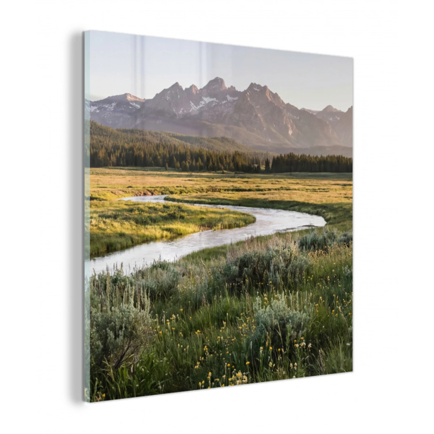 Berglandschap - Rivier - Bos plexiglas 5mm klein -z3d