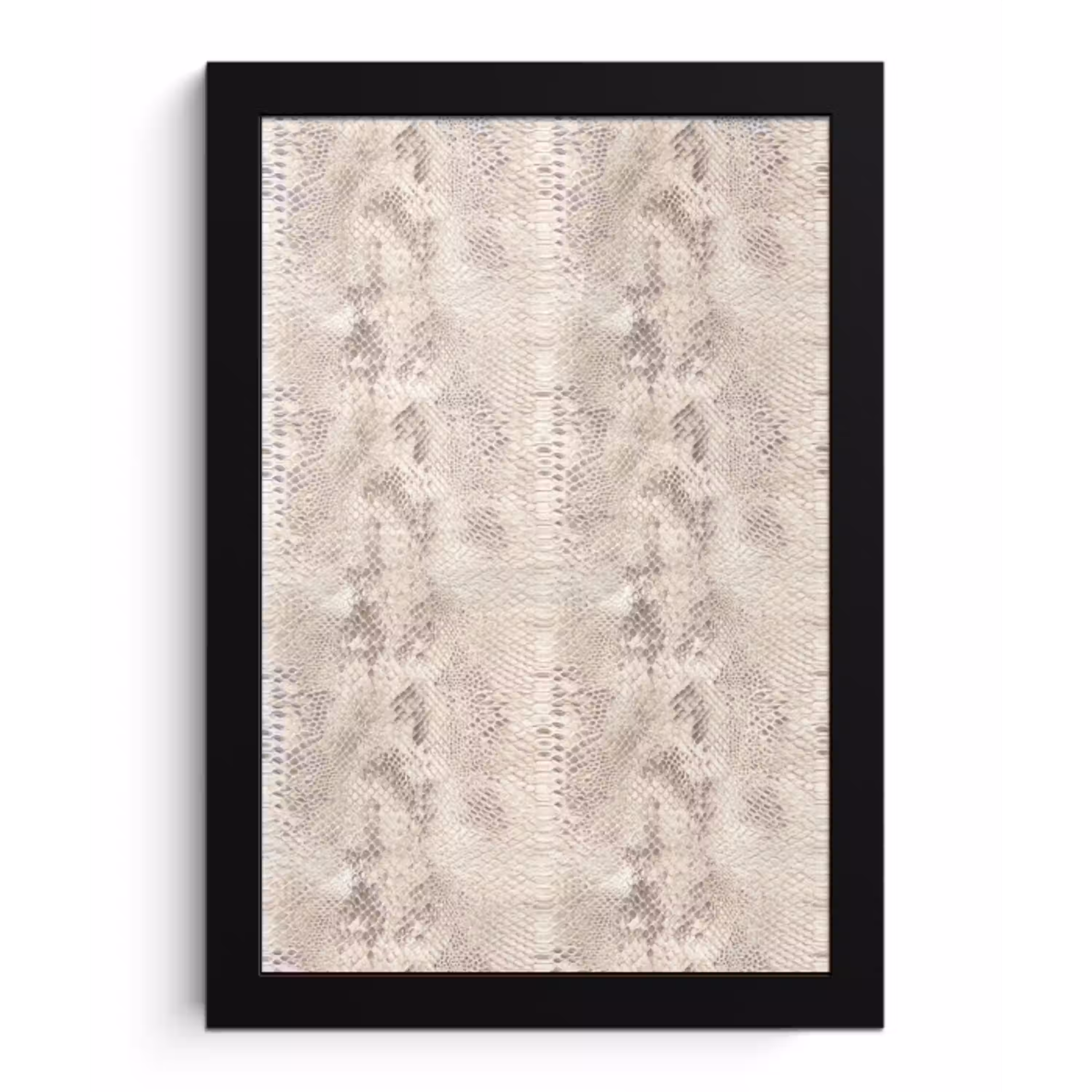Slang - Patroon - Beige fotolijst zwart zonder passe partout klein 224 -3d