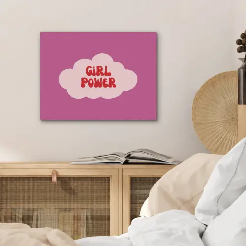 Girl power - Wolk - Roze PET vilt klein -sfeer3