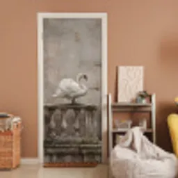 Zwaan - Elegant - Dieren - Wit deurposter klein -sfeer1