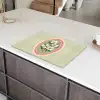 Bloemen - Illustratie - Geruit - Groen Inductie beschermer vinyl 3mm klein -sfeer8