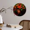 Vrouw - lychee - exotisch Wandcirkel behangsticker klein -sfeer3