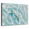 Zeesterren - Golvend water - Rustgevend Textielframe zwart klein -3d