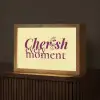 Cherish every moment - Cocktailglas - Geel Light Box met kabel (Tafellamp) klein -z3d_website