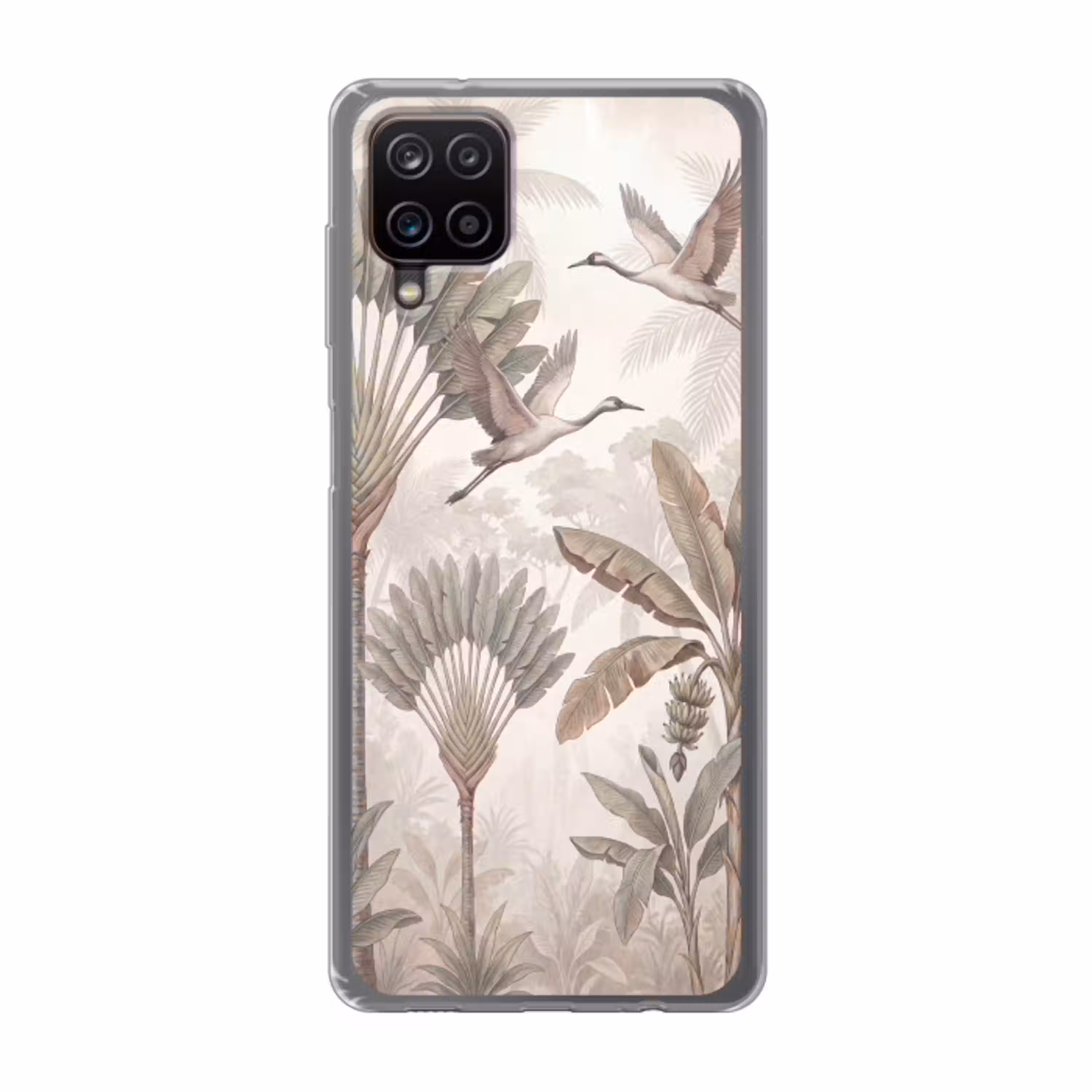 Vogel - Tropisch - Jungle - Natuur - Beige Telefoonhoesje Samsung Galaxy A12 klein -3d